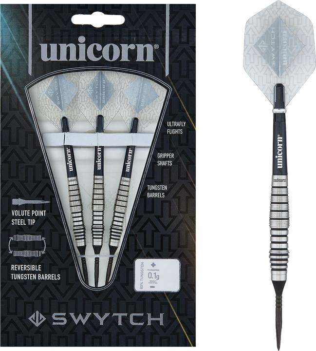 Actual product image Unicorn Steel Darts Swytch black 21 g 39,7mm (21 g)