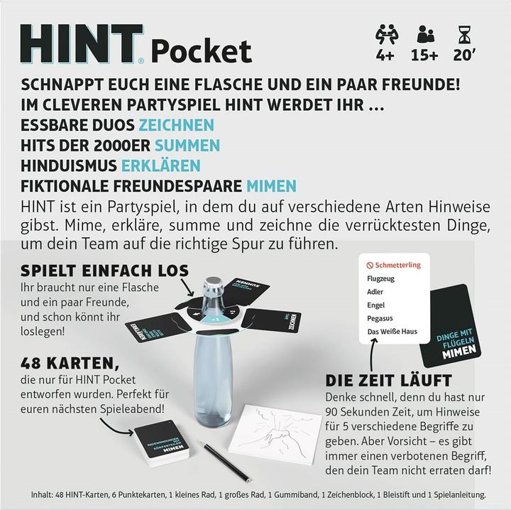 Actual product image Asmodée HINT Pocket, card game, from 4 players, from 15 years (DE edition) (German)