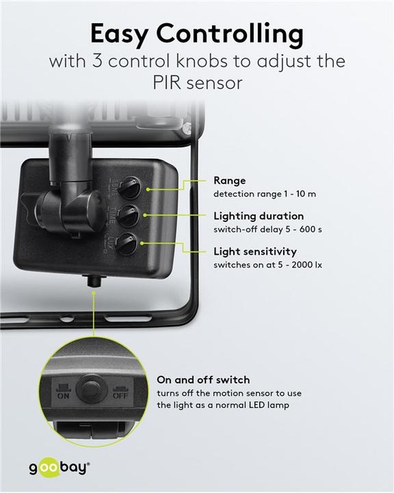 Immagine prodotto Goobay Faretto da esterno a LED (1706 lm, IP44)