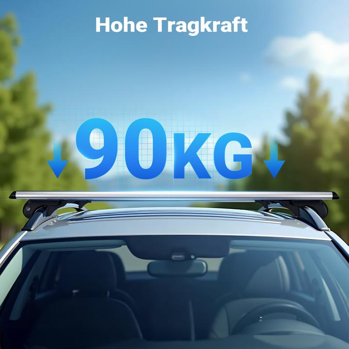 Produktbild Wiltec Dachträger Universal 120cm Dachgepäckträger 90 kg Gepäckträger Aluminium