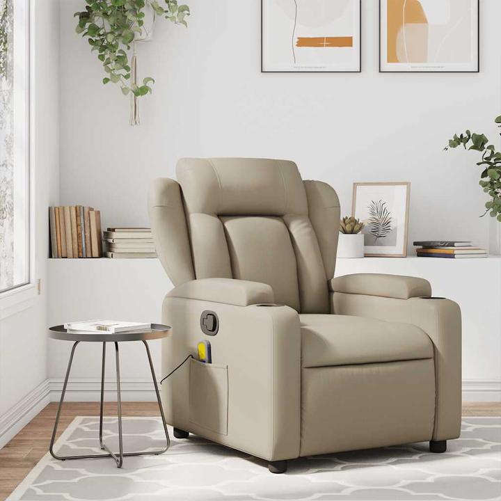 Actual product image VidaXL Massage chair cappuccino-brown imitation leather, colour