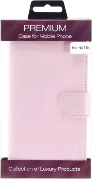 Produktbild OEM Slim Leather Book Case for Galaxy Note 4 - pink 4250710555796 (Samsung Galaxy Note 4)