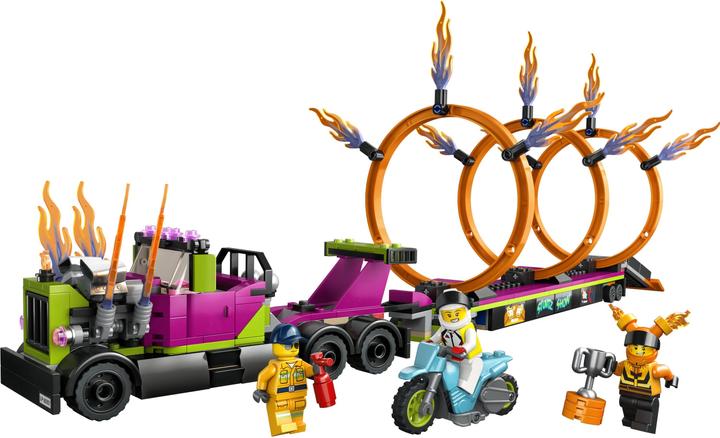 Produktbild LEGO Stunttruck mit Feuerreifen-Challenge (60357, LEGO City)
