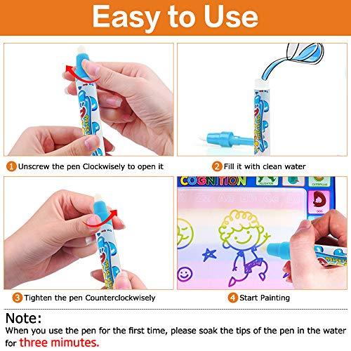 Immagine prodotto Activity Board Tappetino per scarabocchi d'acqua Aqua Magic Doodle Painting Mat 100 * 78cm XL Aqua Drawing (100 x 78 cm)
