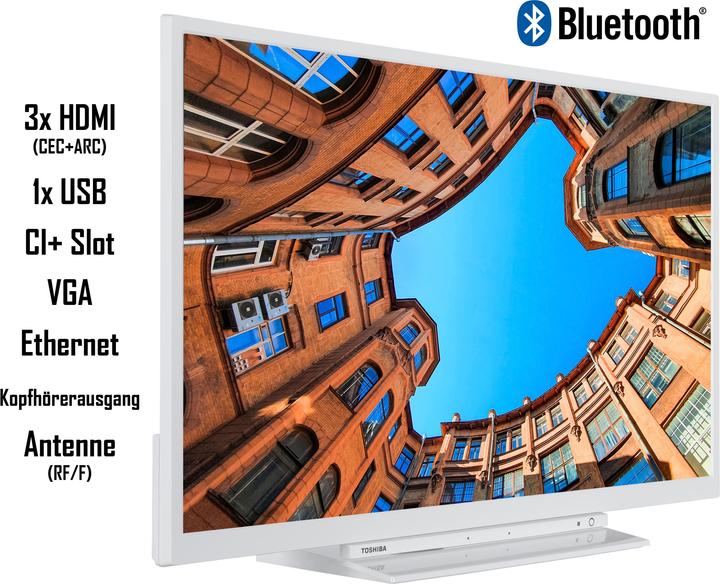 Produktbild Toshiba 32LK3C64DAW (80 cm (32 Zoll), weiss, FullHD, Triple Tuner, SmartTV) (32", Full HD)