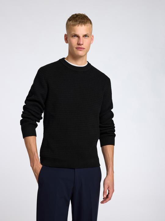 Actual product image Selected Homme Slhtheo Ls Knit Structure Crew Neck (XL)