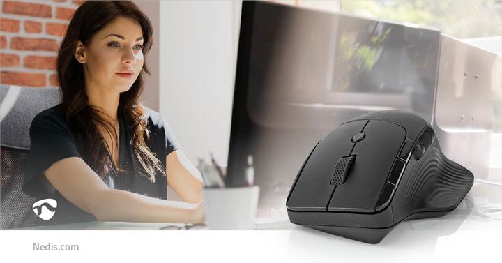 Actual product image Nedis Mouse | Wireless | 800 / 1200 / 1600 dpi | Adjustable DPI | Number of buttons: 6 | Right-handed (Wireless)