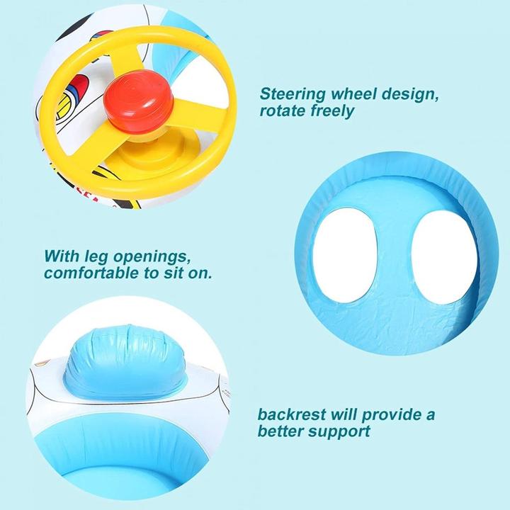 Immagine prodotto Splash & Fun Anello gonfiabile da auto per bambini, sedile galleggiante 60x60cm