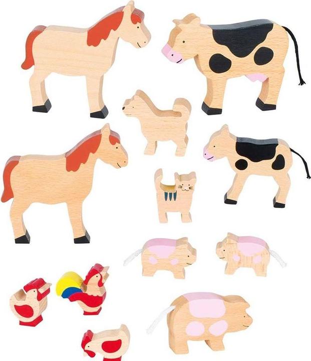 Produktbild Goki Hölzerne Boerderijdierenset