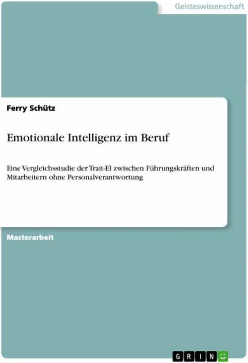 Produktbild Emotionale Intelligenz im Beruf (Deutsch, Ferry Schütz, 2021)