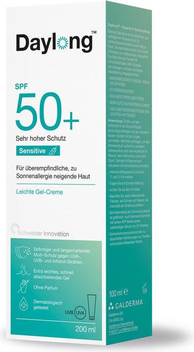 Produktbild Daylong Sensitive Gel-Creme (Sonnencreme, SPF 50+, 200 ml, 246 g)