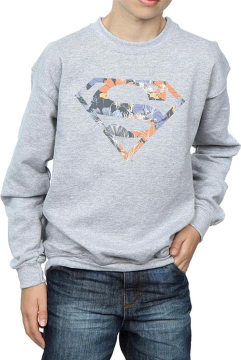 Actual product image Boys Superman Floral Logo 2 Sweatshirt (140, 146)