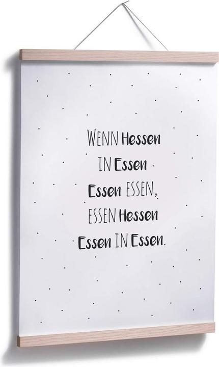 Produktbild Trenddeko Zungenbrecher - Wenn Hessen essen (50 x 60 cm)