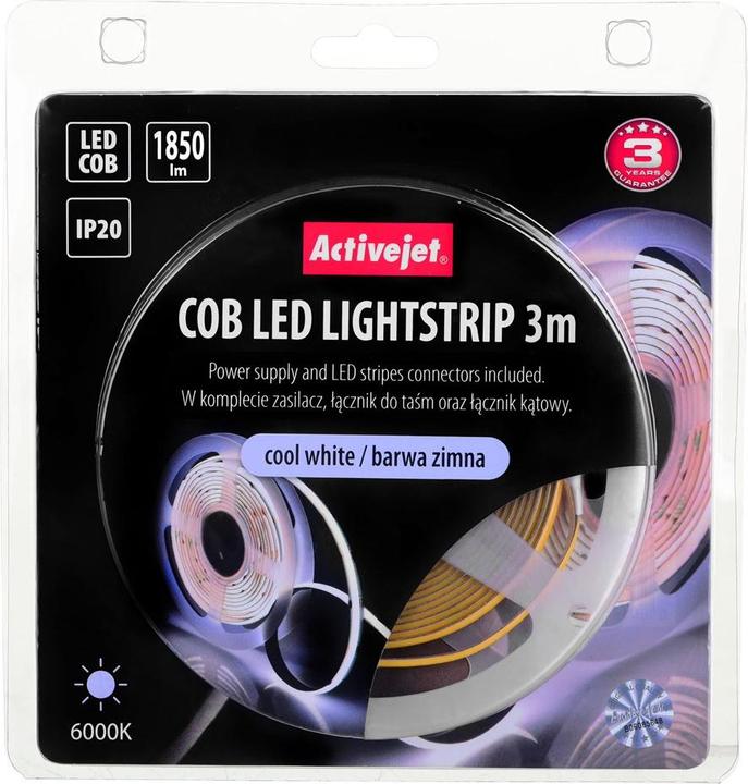 Image du produit Activejet AJE-COB zim Lampe à bande universelle Indoor (Blanc froid, 300 cm, Intérieur)