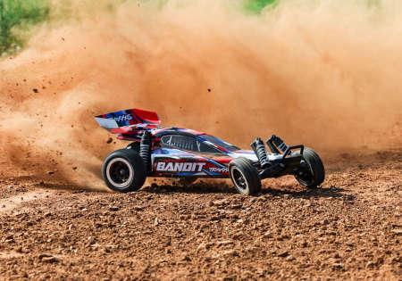 Actual product image Traxxas BUGGY BANDIT HD 1:10 2WD EP RTR RED w/USB-C Charger & Battery (RTR Ready-to-Run)