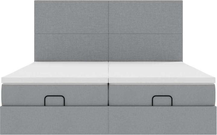 Immagine prodotto VidaXL Letto ottomano con materassi Tessuto grigio chiaro 160x200 cm (160 x 200 cm)