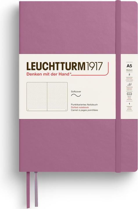Image du produit Leuchtturm1917 Leuchtturm Med.Soft Dot D.Rose (145 x 210 mm, Pointillés)