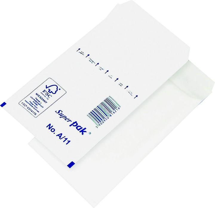 Image du produit Office Products Enveloppe à bulles d'air autocollante, hk, A11, 100x165mm/120x175mm, 10 pièces, blanc (12 x 17,5 cm, 10 x)