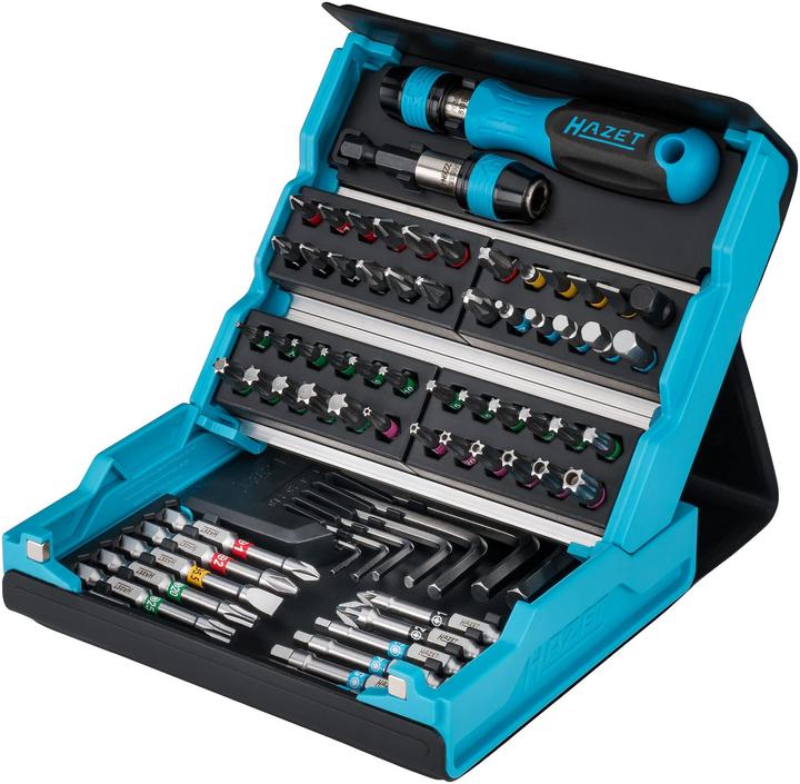 Productafbeelding HAZET Bitset 2200SC-1, 69 stuks (Phillips kruis PH M2, Phillips kruis PH M3, Kruis Pozidriv PZ M2, Kruis Pozidriv PZ M3)