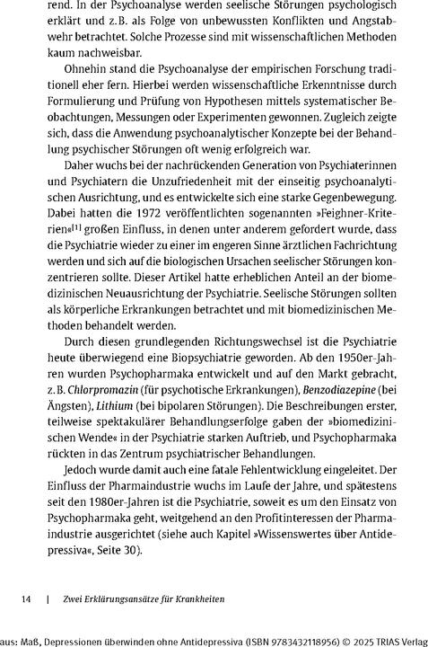 Produktbild Depressionen überwinden ohne Antidepressiva (Deutsch, Reinhard Mass, 2024)