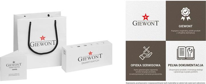 Image du produit Giewont Smartwatch GW450-5 argent + bracelet en cuir noir