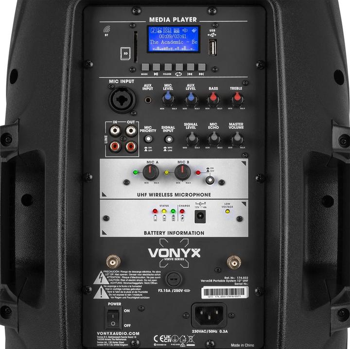 Actual product image Vonyx Verve38 (Active, 1x 800 W)