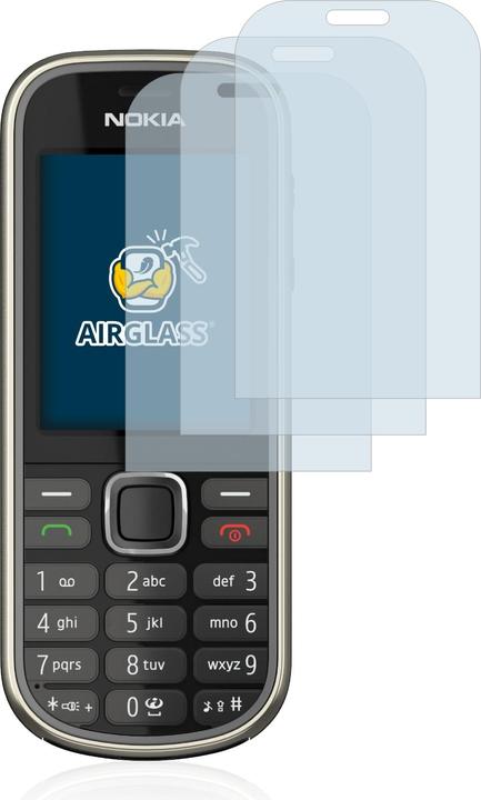 Productafbeelding BROTECT AirGlass kogelwerende glasfolie (3 Stuk, Nokia 3720 Klassiek)