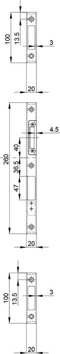 Produktbild MSL Profil-Einfrässchliessblech-Set ProfiFlex BV-23421 (Schliessblech)