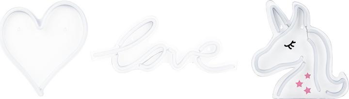 Actual product image Beliani Neon light LED wall decoration pink set of 3 SUSIE (240 lm)