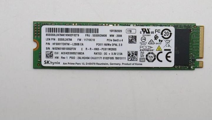 Image du produit Lenovo SSD M.2 PCIe NVMe (1000 Go, M.2 2280)
