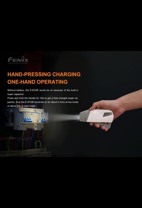 Produktbild Fenix E-STAR selbstaufladbare Taschenlampe (12.70 cm, 100 lm)
