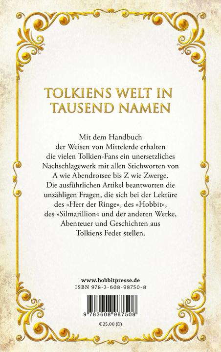 Image du produit Handbuch der Weisen von Mittelerde (Allemand, Wolfgang Krege, 2023)