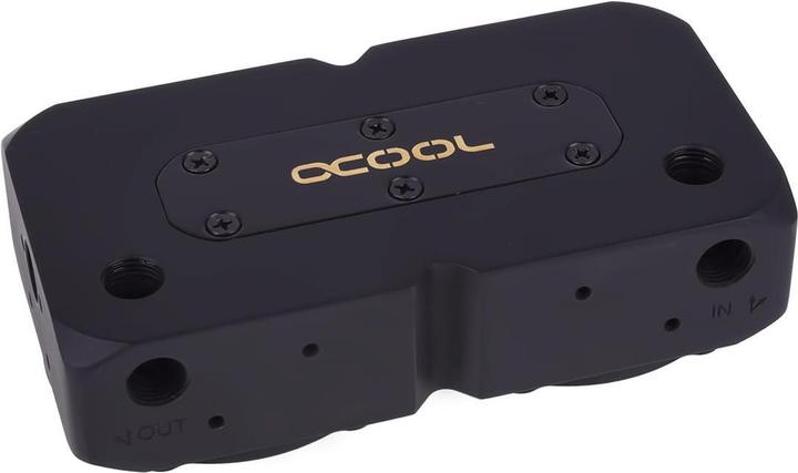 Alphacool Eisdecke D5 Dual Messing Aufsatz - Deep Black