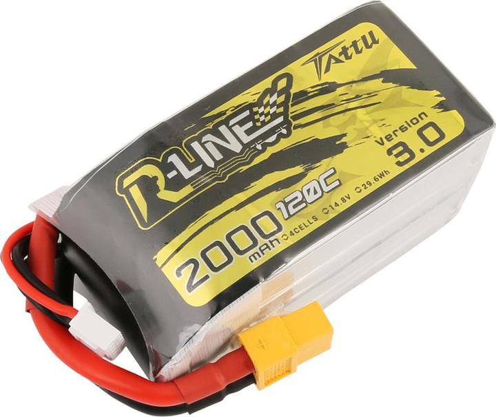 Produktbild Tattu RC-Akku LiPo 2000 mAh 14.8 V 120C R-Line V3.0 (14.80 V, 2000 mAh)