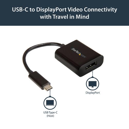 Actual product image StarTech Display Port Adapter USB-C (DP, 18 cm)