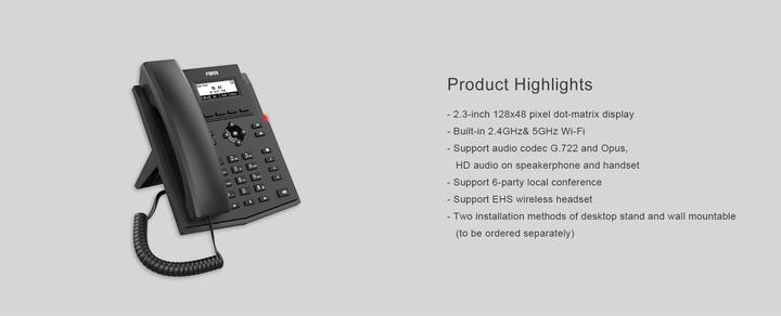 Actual product image Fanvil IP Phone X301W black