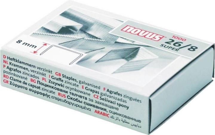 Produktbild Novus Heftklammern 26/8 Super (1000 x)