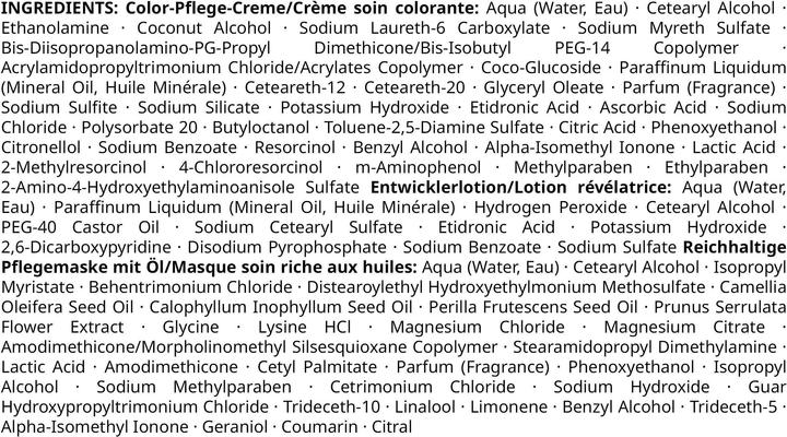 Nährwerte und Zutaten Syoss Oleo Intense (6-54 Kühles Dunkelblond)