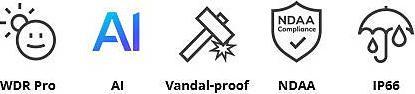 Actual product image Vivotek FD9383-HTV IP camera 5MPx T/N IR PoE IP66 (2560 x 1920 pixels)