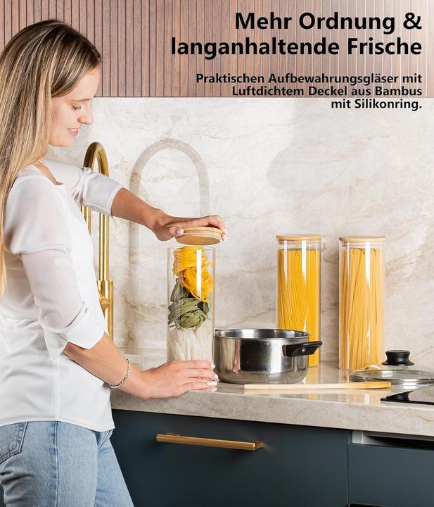 Image du produit Deco haus 3-teiliges Spaghetti Vorratsglas-Set (1950 ml) (1.95 l)