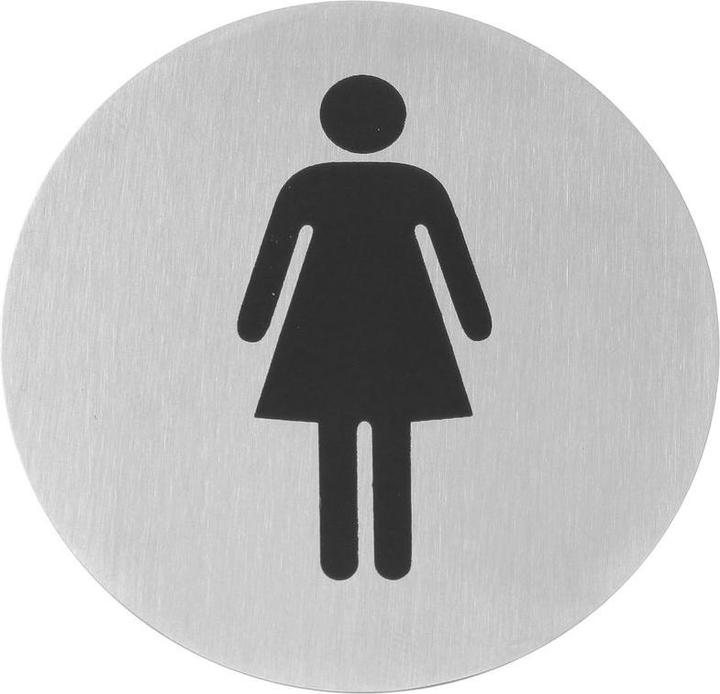 Image du produit Hendi Plaques de porte "Toilettes" en acier inoxydable, satiné