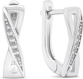 Brilio Silver - Beautiful silver earrings with zircons EA462W