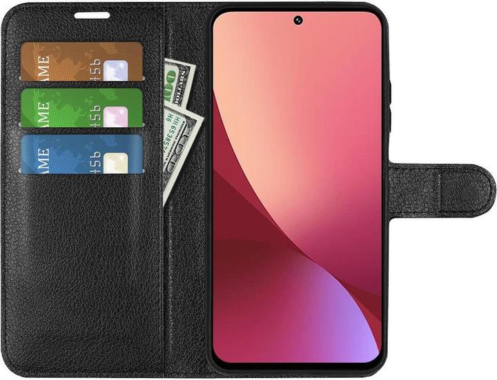 Produktbild Cover-Discount Xiaomi 12 Lite - Leder Etui Hülle schwarz (Xiaomi 12 Lite)