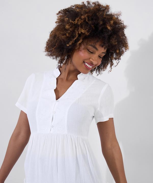 Produktbild Joe Browns Embroidered Bib Broderie Hem Cotton Tunic Dress (14)