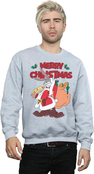 Actual product image Looney Tunes Mens Santa Bugs Bunny Sweatshirt (5XL)
