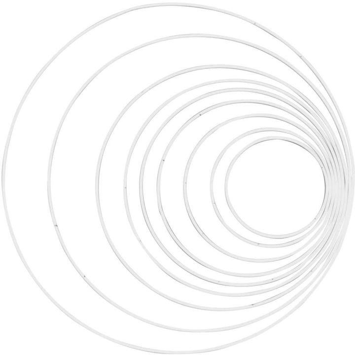 Glorex Cercle en métal blanc 12 cm