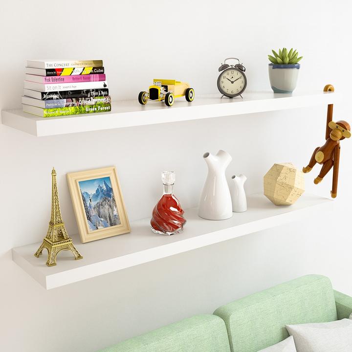 Actual product image Casaria 2x Floating Shelves (70 x 23 x 3.8 cm)
