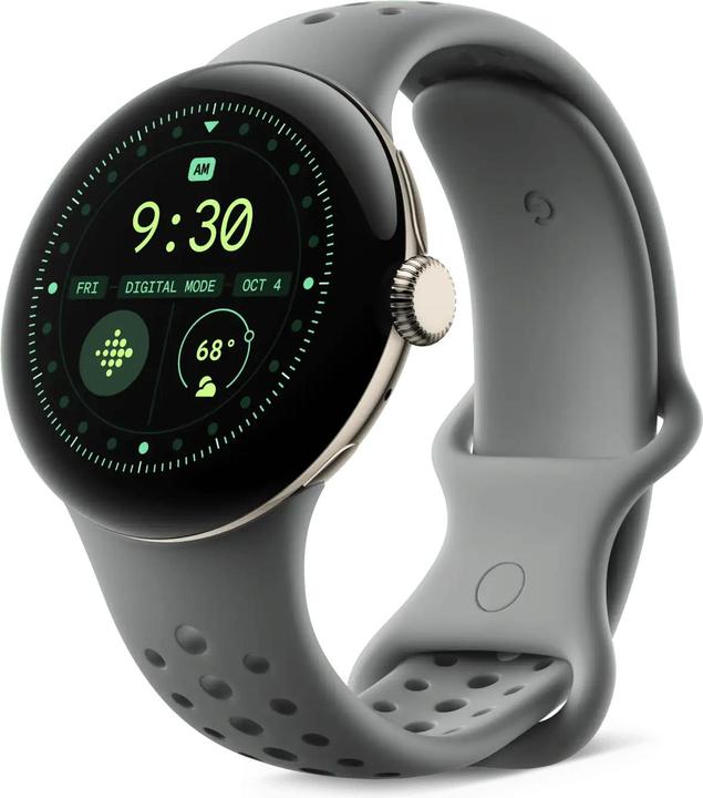 Immagine prodotto Google Pixel Watch 3 (45 mm), Active Sport Band (Acciaio inossidabile, Silicone)