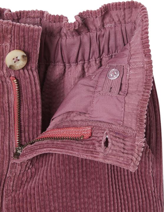 Actual product image Vertbaudet Wide girls' corduroy trousers with paperbag waistband (92)
