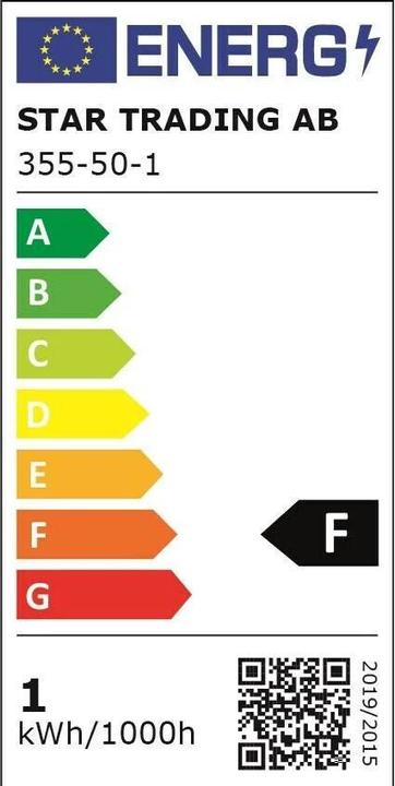 Energy Label Star Trading Lamp Plain Amber (E27, 0.75 W, 80 lm, 1 x, F)